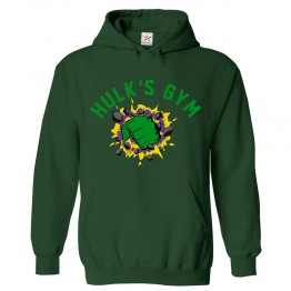 Hulk Fan Gym Funny Big Fist Punch Graphic Design Printed hoodie in Kids and Adults Sizes